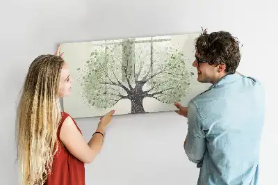 Schreib-Magnettafel in Form eines großen Naturbaums