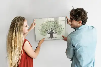 Schreib-Magnettafel in Form eines großen Naturbaums