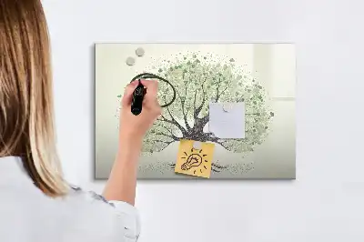 Schreib-Magnettafel in Form eines großen Naturbaums