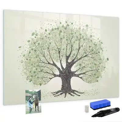 Schreib-Magnettafel in Form eines großen Naturbaums