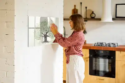 Schreib-Magnettafel in Form eines großen Naturbaums