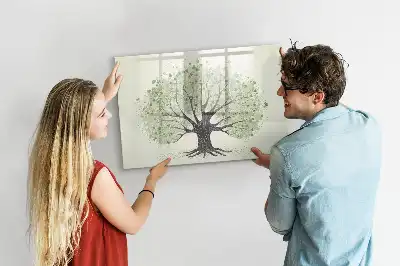 Schreib-Magnettafel in Form eines großen Naturbaums