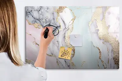Beschreibbare Magnettafel in Marmoroptik
