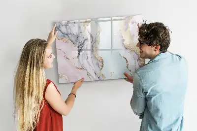 Beschreibbare Magnettafel in Marmoroptik