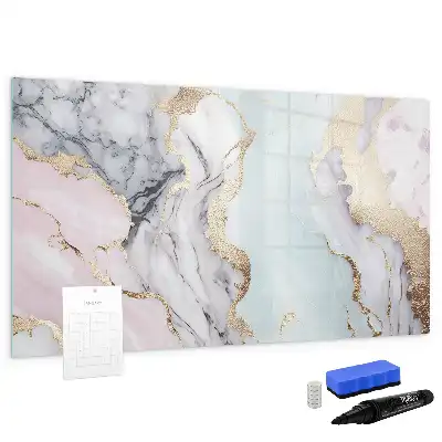 Beschreibbare Magnettafel in Marmoroptik