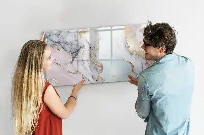 Beschreibbare Magnettafel in Marmoroptik