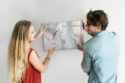Beschreibbare Magnettafel in Marmoroptik