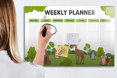 Beschreibbare Magnettafel Stundenplan