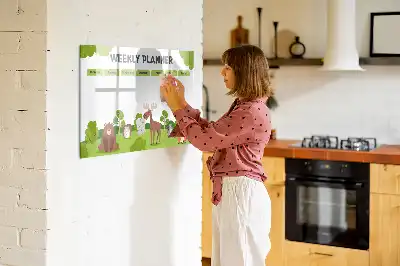 Beschreibbare Magnettafel Stundenplan