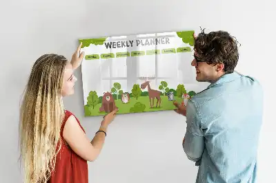 Beschreibbare Magnettafel Stundenplan