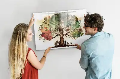 Schreib-Magnettafel in Form eines Stammbaums