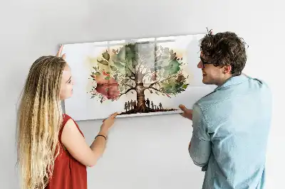 Schreib-Magnettafel in Form eines Stammbaums