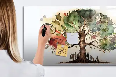Schreib-Magnettafel in Form eines Stammbaums