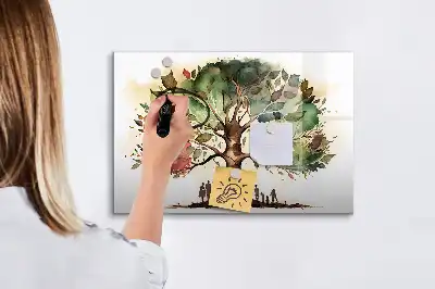 Schreib-Magnettafel in Form eines Stammbaums