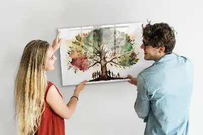 Schreib-Magnettafel in Form eines Stammbaums