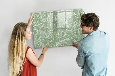 Beschreibbare Magnettafel mit Blättermuster