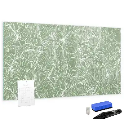 Beschreibbare Magnettafel mit Blättermuster