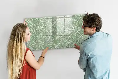 Beschreibbare Magnettafel mit Blättermuster