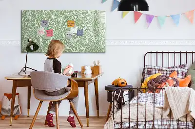 Beschreibbare Magnettafel mit Blättermuster