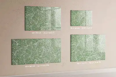 Beschreibbare Magnettafel mit Blättermuster