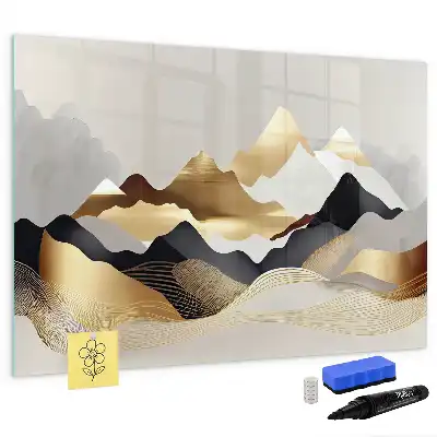 Beschreibbare Magnettafel mit Berg Abstraktion