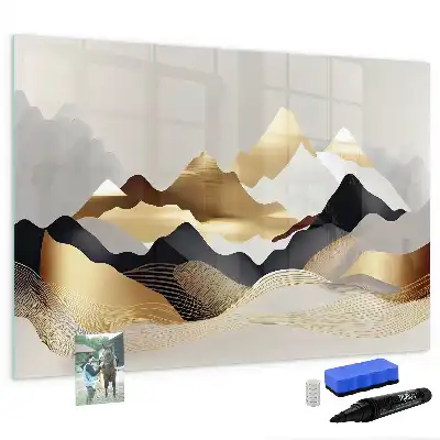 Beschreibbare Magnettafel mit Berg Abstraktion