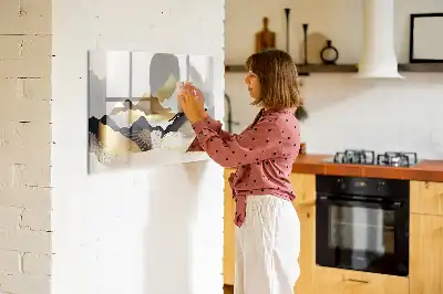 Beschreibbare Magnettafel mit Berg Abstraktion