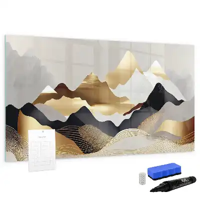 Beschreibbare Magnettafel mit Berg Abstraktion