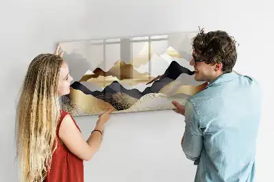 Beschreibbare Magnettafel mit Berg Abstraktion