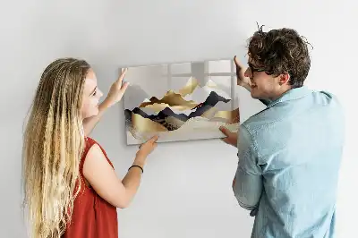 Beschreibbare Magnettafel mit Berg Abstraktion