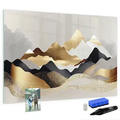 Beschreibbare Magnettafel mit Berg Abstraktion