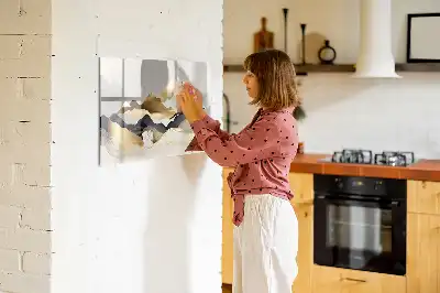 Beschreibbare Magnettafel mit Berg Abstraktion
