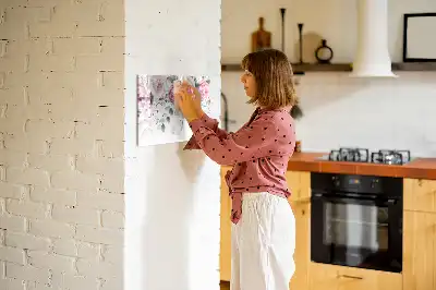 Schreibmagnettafel mit Aquarell-Rosen Motiv