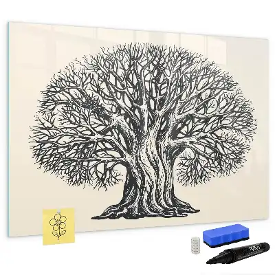 Beschreibbare Magnettafel in Form eines großen Naturbaums