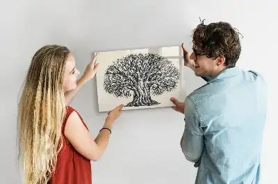 Beschreibbare Magnettafel in Form eines großen Naturbaums
