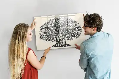 Beschreibbare Magnettafel in Form eines großen Naturbaums