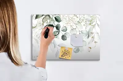 Beschreibbare Magnettafel in Form von hängenden Pflanzen