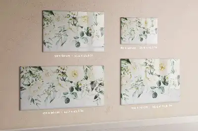 Schreib-Magnettafel mit Blumenmotiv