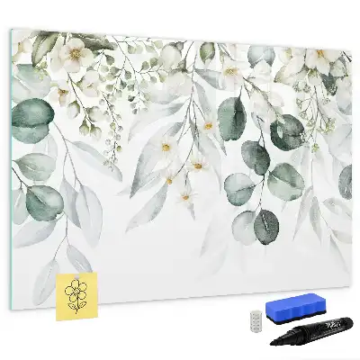 Beschreibbare Magnettafel mit Motiv Naturpflanzen