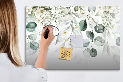 Beschreibbare Magnettafel mit Motiv Naturpflanzen