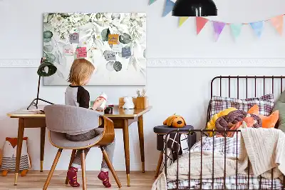 Beschreibbare Magnettafel mit Motiv Naturpflanzen