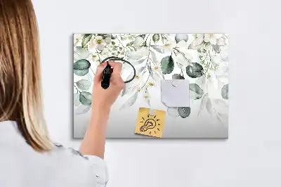 Beschreibbare Magnettafel mit Motiv Naturpflanzen
