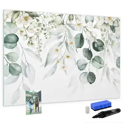 Beschreibbare Magnettafel mit Motiv Naturpflanzen