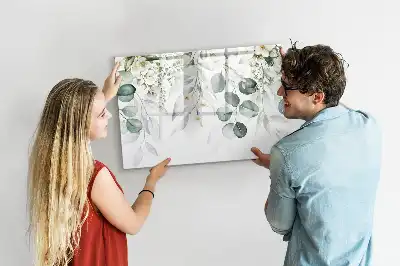 Beschreibbare Magnettafel mit Motiv Naturpflanzen
