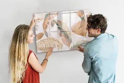 Schreib-Magnettafel mit Blättermuster