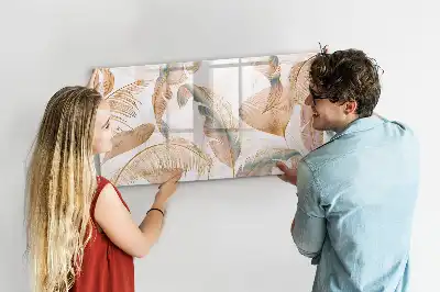Schreib-Magnettafel mit Blättermuster