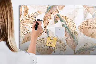 Schreib-Magnettafel mit Blättermuster