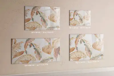 Schreib-Magnettafel mit Blättermuster