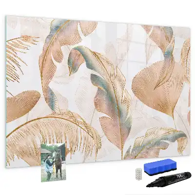 Schreib-Magnettafel mit Blättermuster