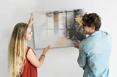 Beschreibbare Magnettafel in Marmoroptik
